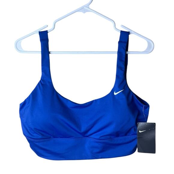 Nike Essentials Women’s Sz XL Scoop Neck Midkini Top in Hyper Royal New NWT - Picture 2 of 6